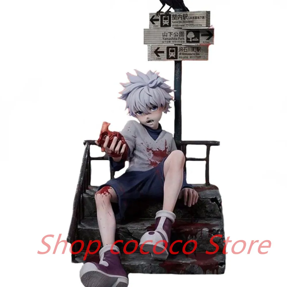 Hunter X Hunter Anime Figure Killua Zoldyck Figure Killua Action Figurine Pvc Models Gk Statue Ornament Collectible Toys Gifts