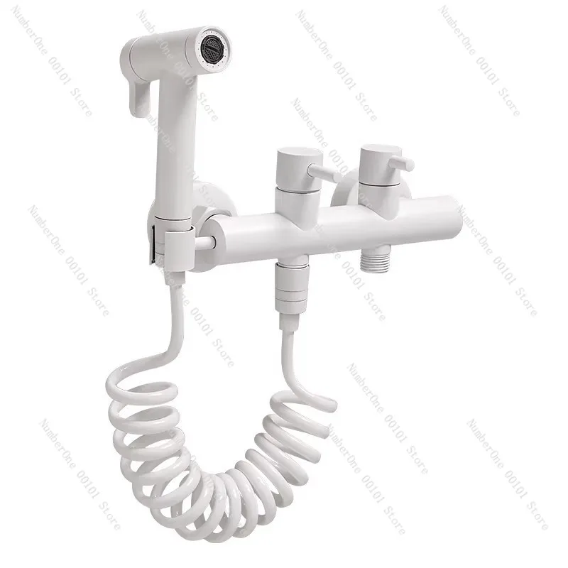 

Белый медный распылитель для унитаза с смесителем горячей и холодной воды, комплект для женской гигиены, распылитель для унитаза