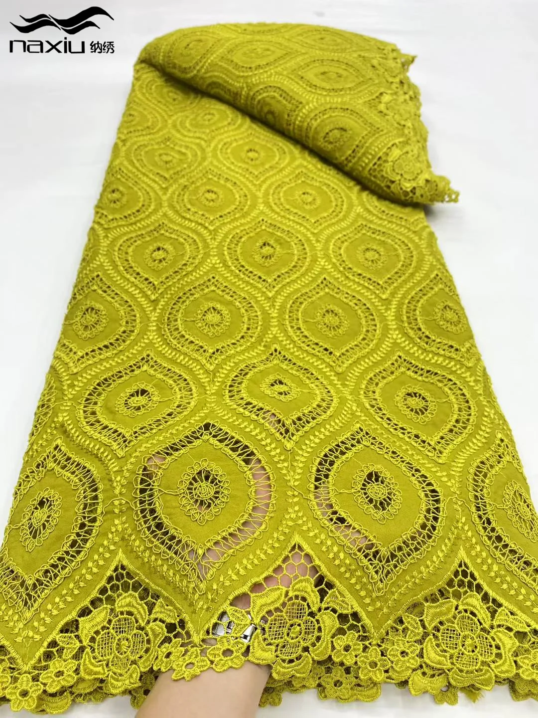 

Madison Nigerian Chiffon Lace Fabric African Cord Lace Fabric 2025 High Quality Water Soluble Lace Material For Wedding Sewing