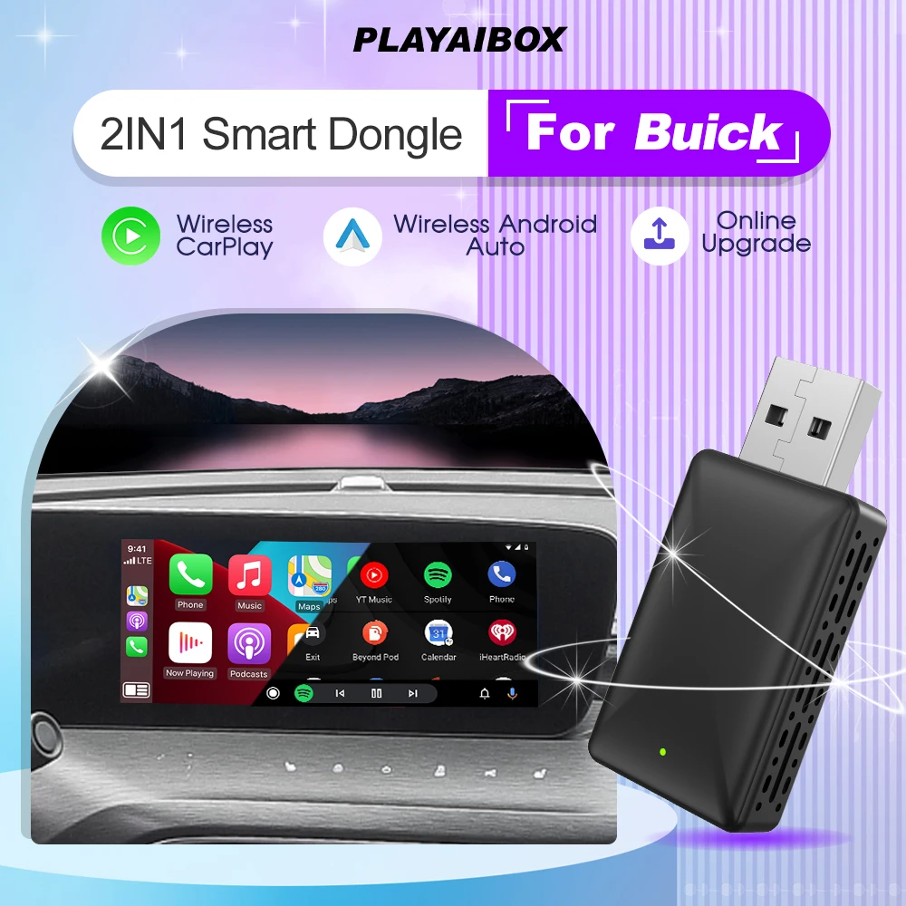 

Wireless Carplay Android Auto Adapter 2in1 Smart Dongle Play&Plug ForBuick Excelle LaCrosse Encore Enclave GT-MPV GL8 ES GX