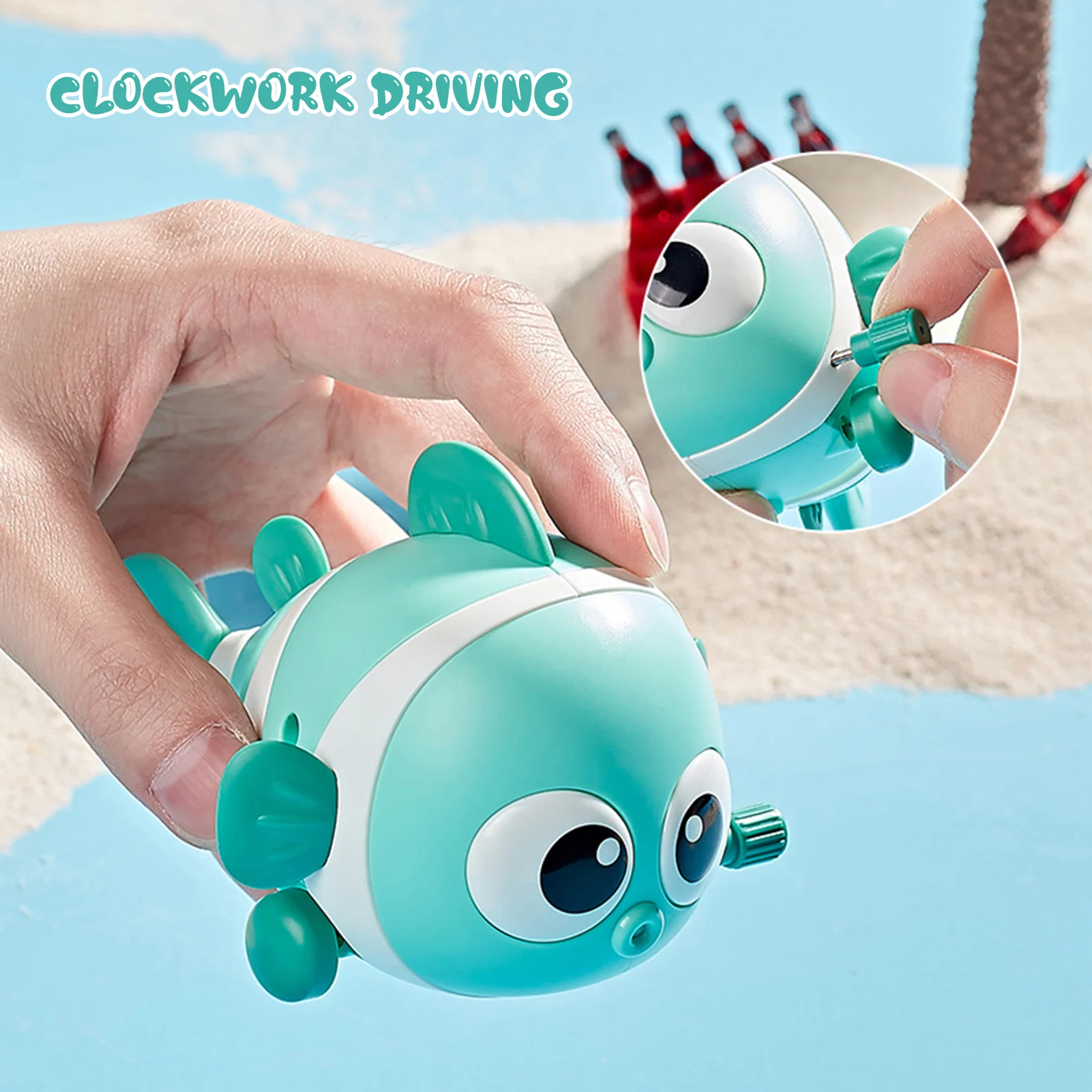 Clockwork Swinging Clownfish Toy For Kid Portable Fall Resistance Puzzle Toy Kids Party Favors Toy
