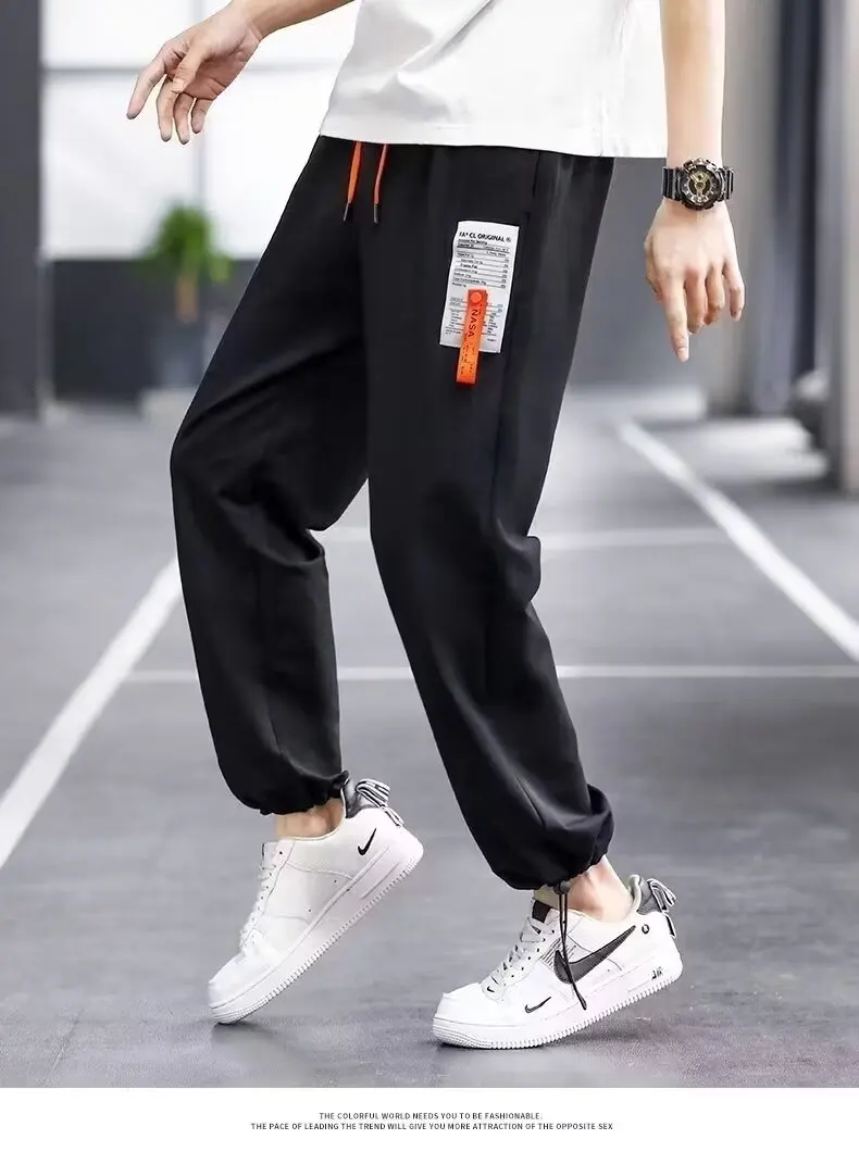 2024 Men's Sweatpants korean students Men Running Jogger Sports Gym Trousers Fashion Long Sports Leisure Sweatpant Men trousers