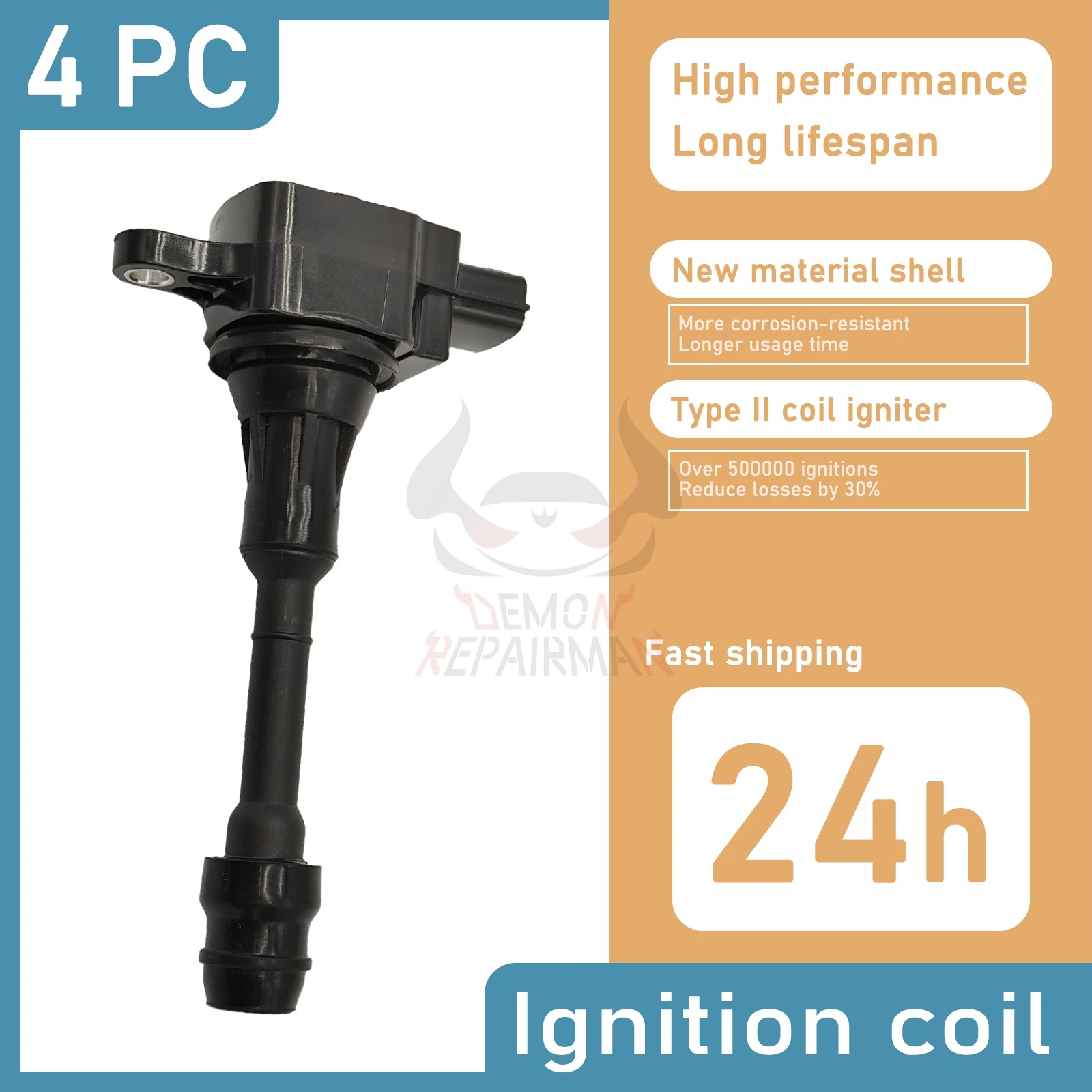 

4PCS Ignition Coils For Nissan Sentra X-Trail T30 Primera Altima 2.5L 02-13 22448-8H315 22448-8H314 22448-8H300 22448-8H310