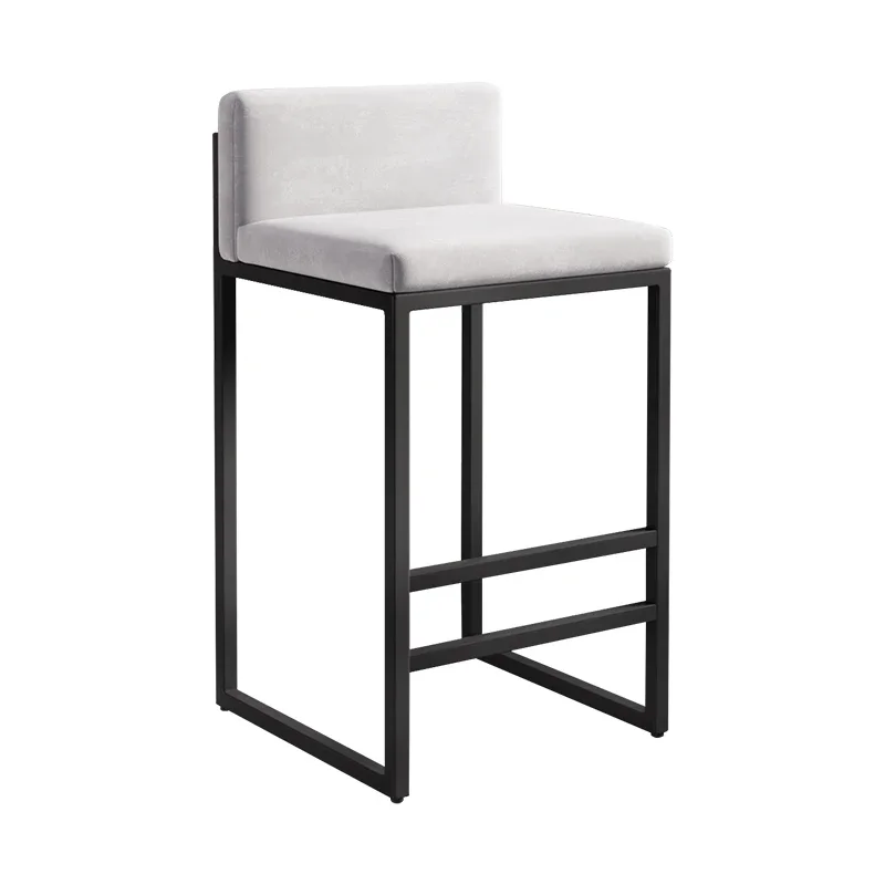 High Stool Iron Art Home  Backrest Bar Stool Modern Simple High