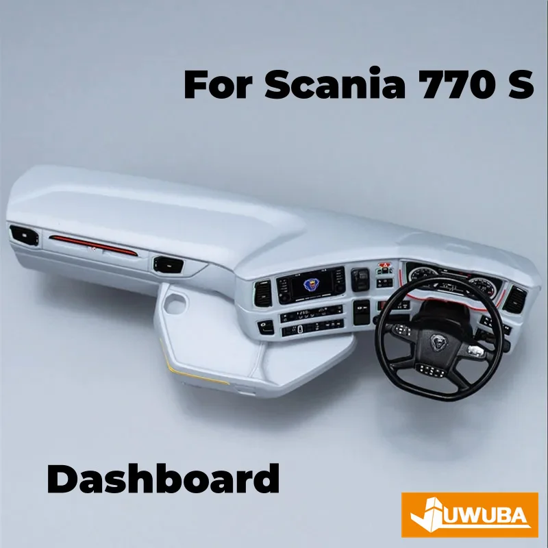 

770S Simulated Plastic Dashboard Interior Center Console for 1/14 Tamiya RC Truck SCANIA 770S 56368 56371 Upgrade Accessories