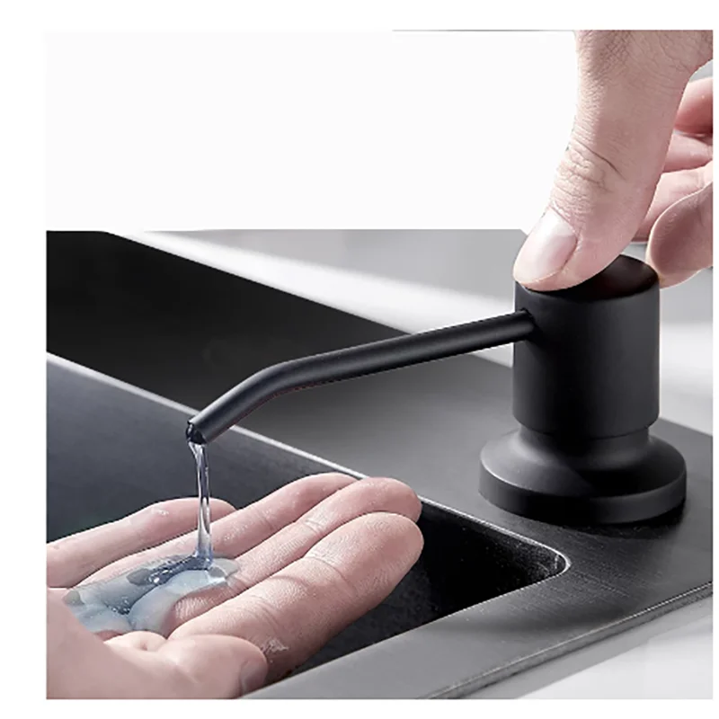 Kitchen Sink Counter Top Soap Dispensor 304 Stainless Steel From The Top Built In Head Hand Press Soap Dispenser Bottle 300ml