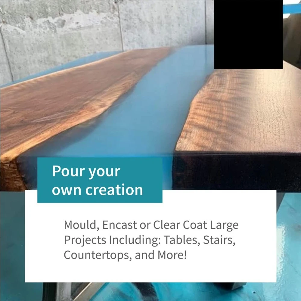 لوازم النحت/إيبوكسي الراتنج العميق، شفاف كريستالي، لامع شفاف عالي اللمعان، مثالي لمشاريع عميقة 1-4 بوصة - إيبوكسي صب عميق