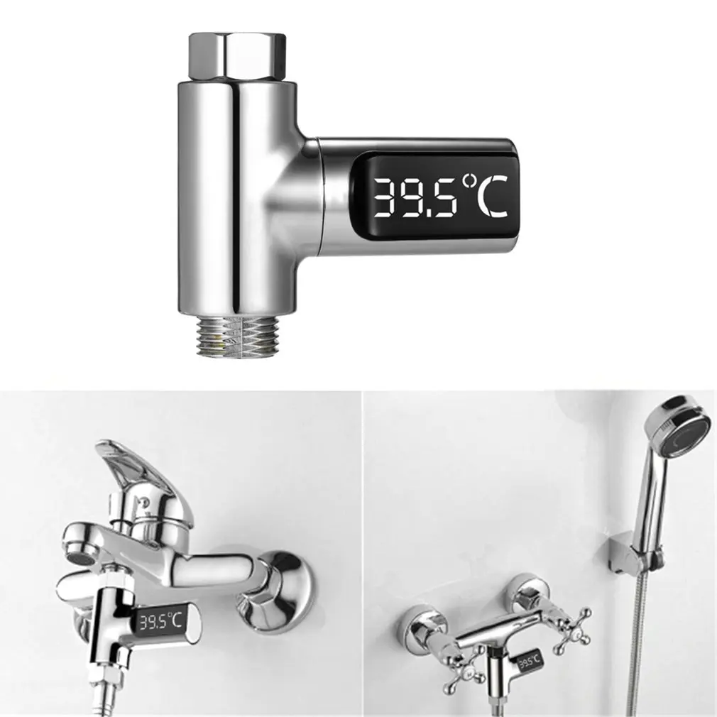 Hot Tub Water Temperature Monitor Electricity Home LED Display Shower Faucets Water Thermometer Bathing Temperature Meter