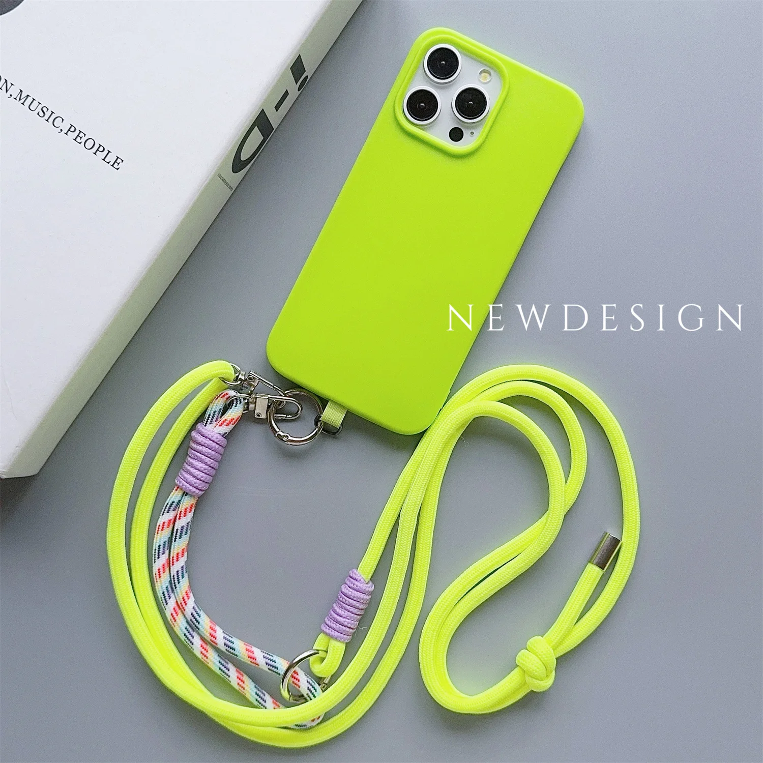 Lanyard Cross-body Shoulder Straps Keychain Adjustable Korea style Braided Rope Patch for Mobile Phone Accessories