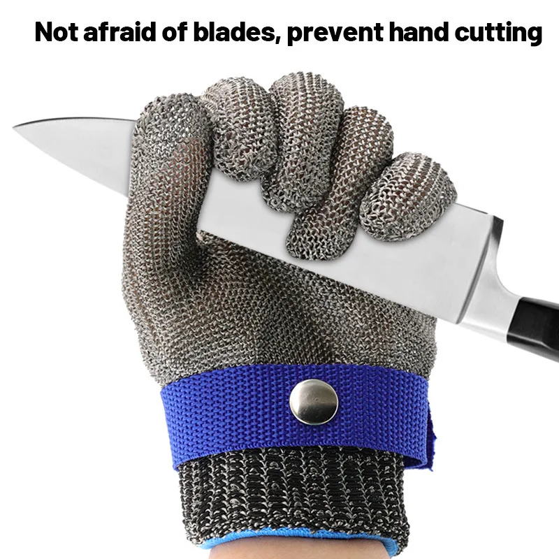 6 Sizes Anti-cut Gloves Safety Cut Proof Stab Resistant Stainless Steel Wire Metal Mesh Butcher Protect Meat Cut-Resistant Glove