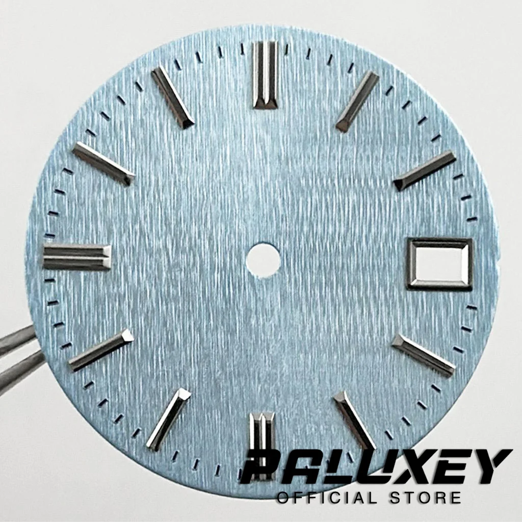 GS 28.5 مللي متر NH35 ساعة الطلب تعديل ساعة ميكانيكية الجليد شلال عديم الكلمات NH35 NH36 حركة سطح الغوص ساعة الوجه