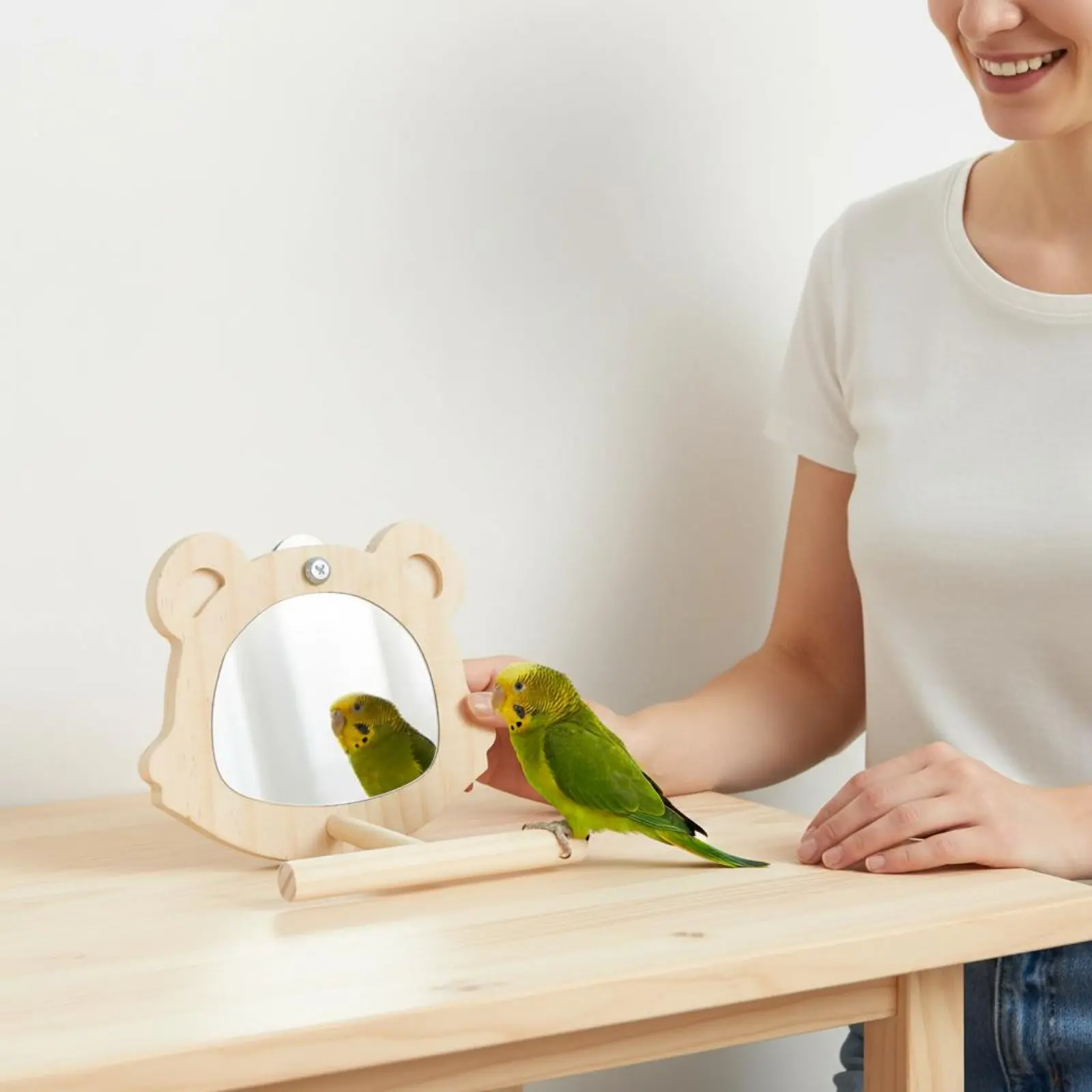 

Зеркальная игрушка-стимулятор для птиц Avian Mirror Perch: развивающая игрушка для корелл