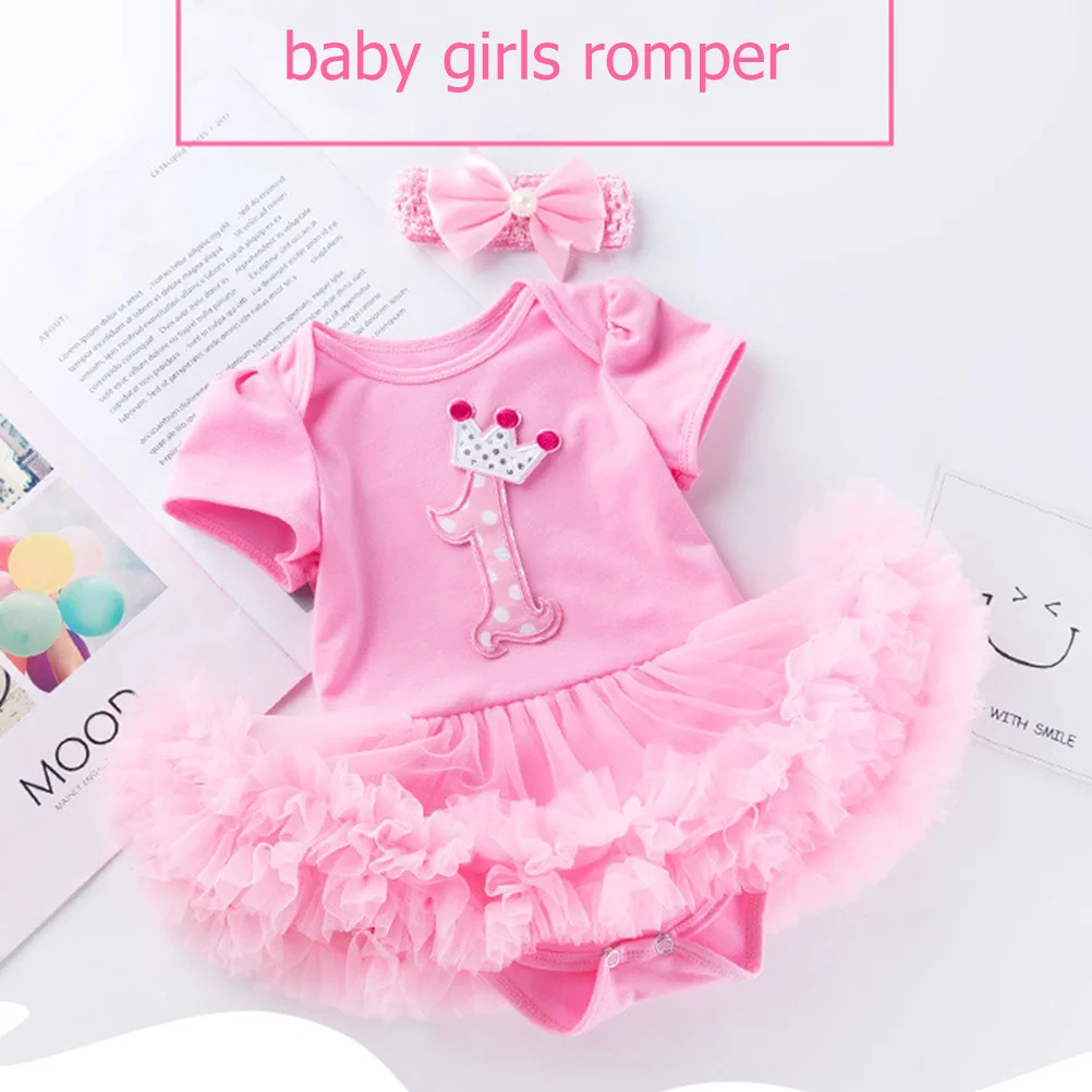

1Set Baby Girls Soft Cotton Romper Skirt Summer Dress Outfit Comfortable Birthday Party Clothes Baby Girls Romper
