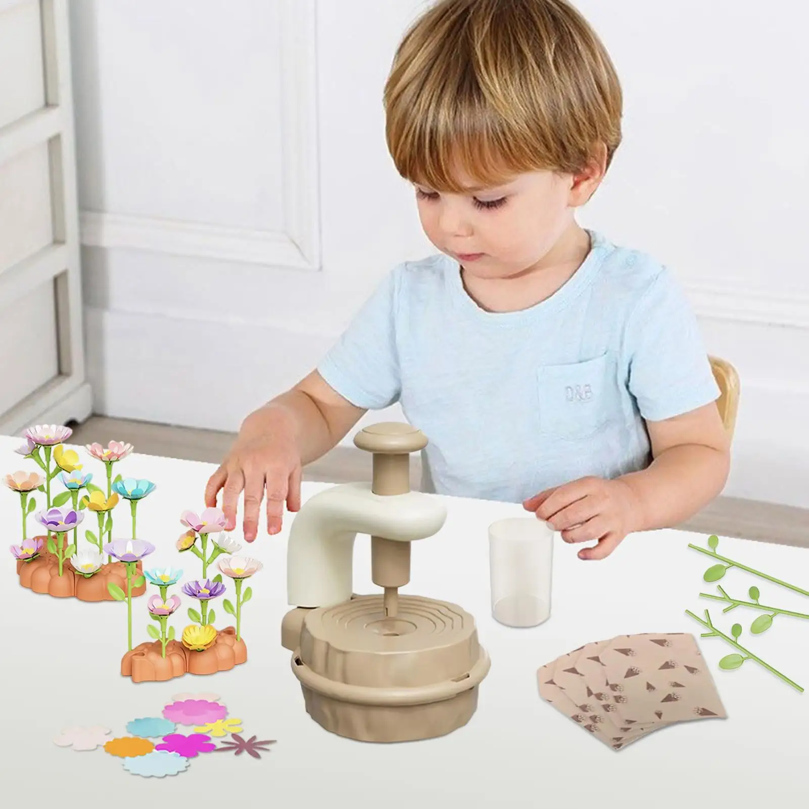 Kit de fabricação de flores buquê de flores artes kit mercado de flores brinquedo conjunto de atividades interativas para crianças criança creche aniversário