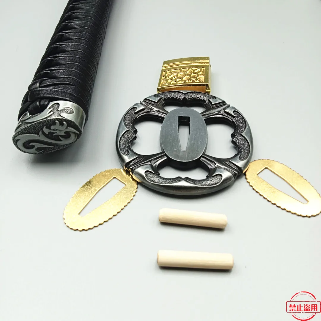 Japanese A Set 26CM Tsuka Handle Alloy Tsua Guard Habaki Seppas Fitings For JP Katana Sword Hilt HandGuad Parts - view 4