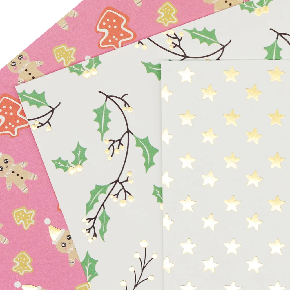 Creative Path 6x6 Zoll Schneeflocken-Schneemann-Sterne-Scrapbook-Dekorpapier mit niedlichem Muster, Origami-Papier für Journaling und Kartenherstellung – Detail 7