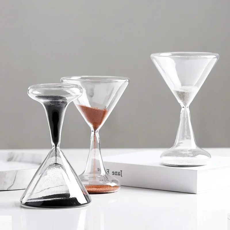 

Creative European style wine red blackjack glass hourglass 1 minute timer, home study desktop soft decoration decoration