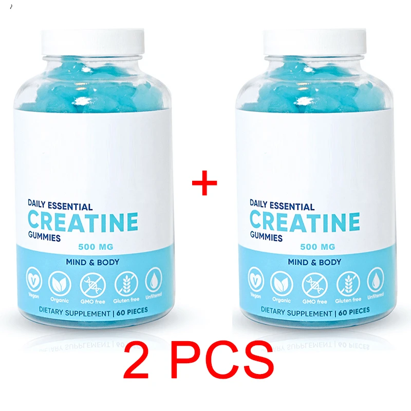 

2 Bottle Creatine Soft Candy Exercise Fitness Energy Muscle Quality Exercise Performance Health Food