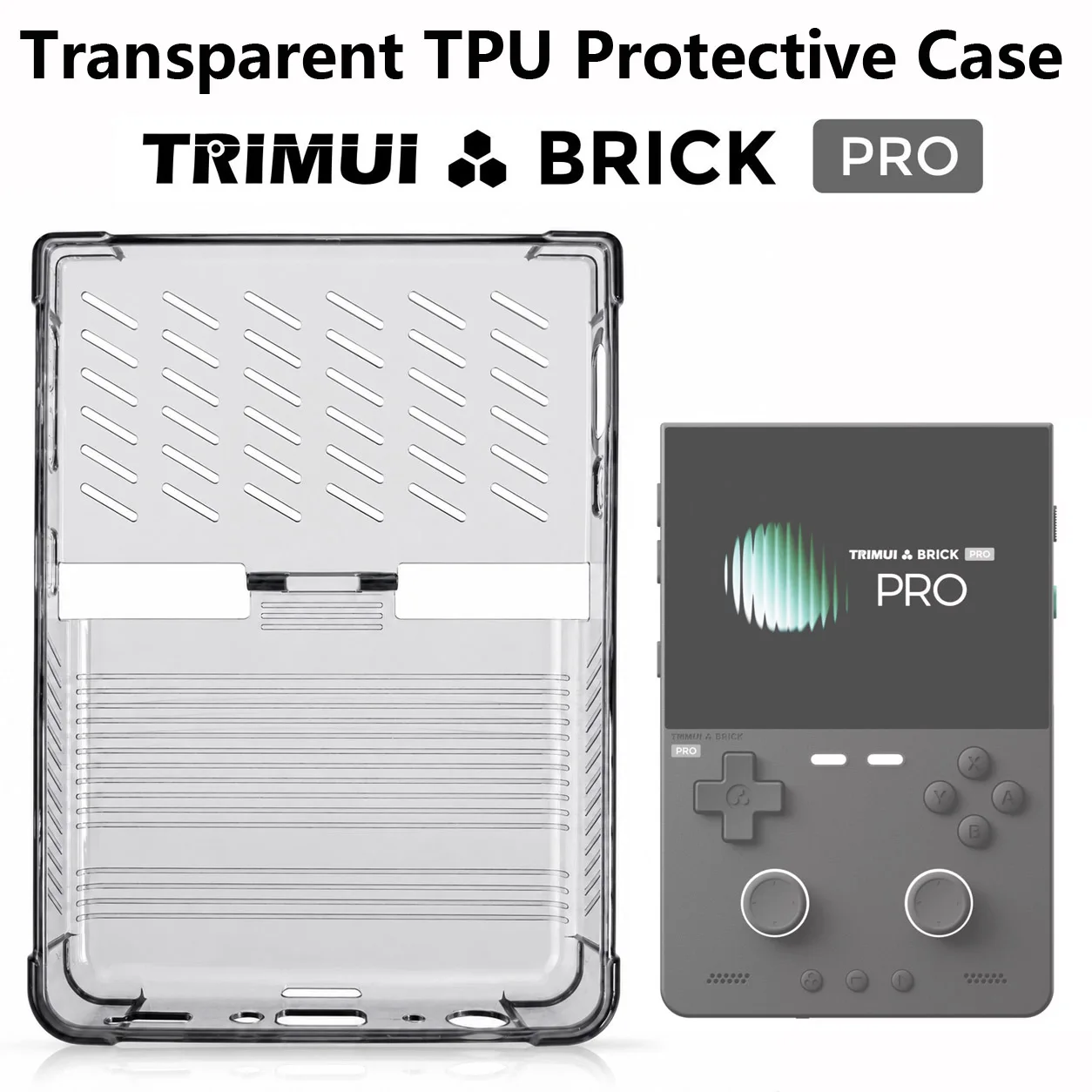 Transparent TPU Case for Trimui Brick Pro Portable Console Soft Protector Cover for Trimui Brick Pro Game Handheld Accessories