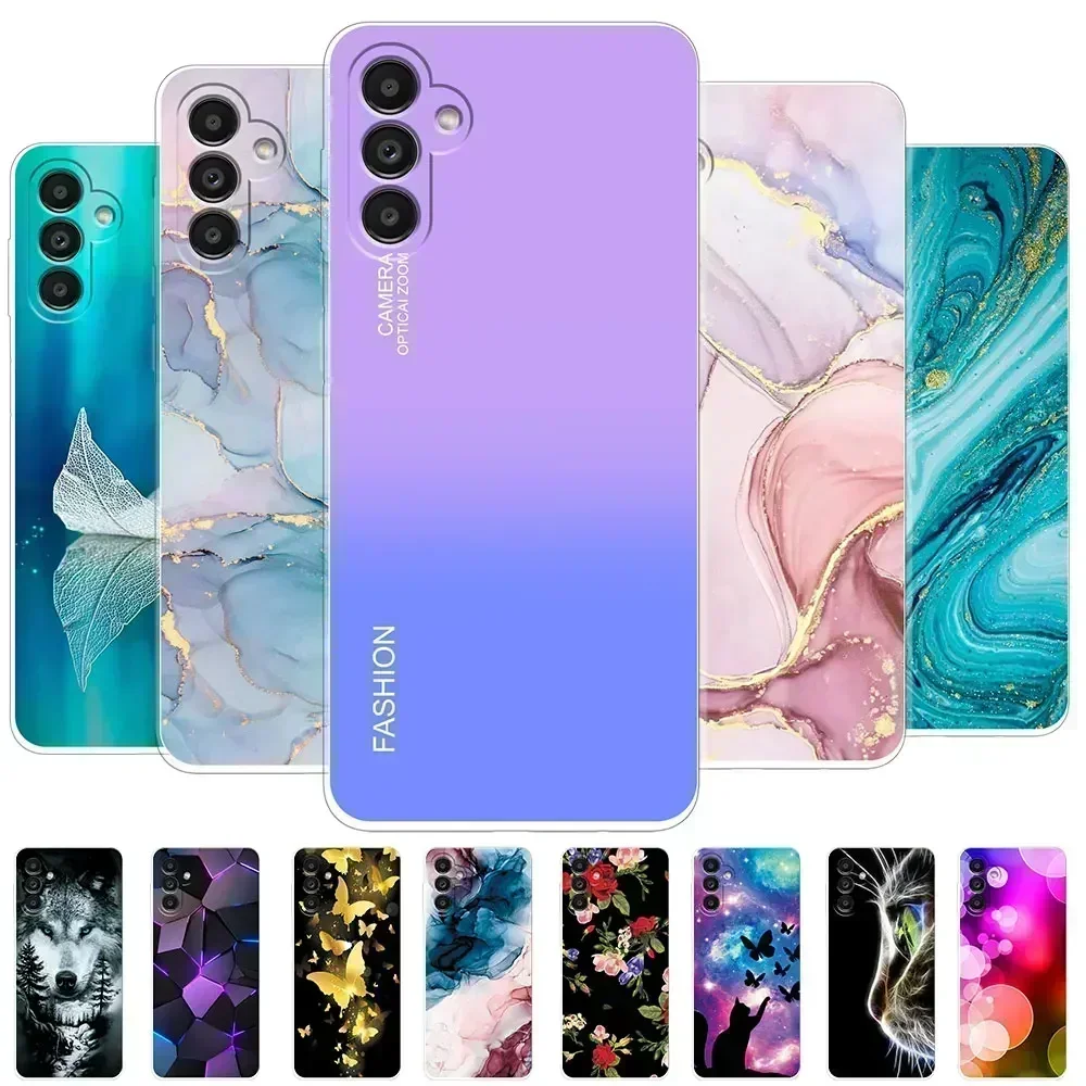 For Samsung A34 5G Case Protective Cartoon Transparent Soft TPU Silicone Phone Case For Samsung Galaxy A34 Cover Fundas Bumper