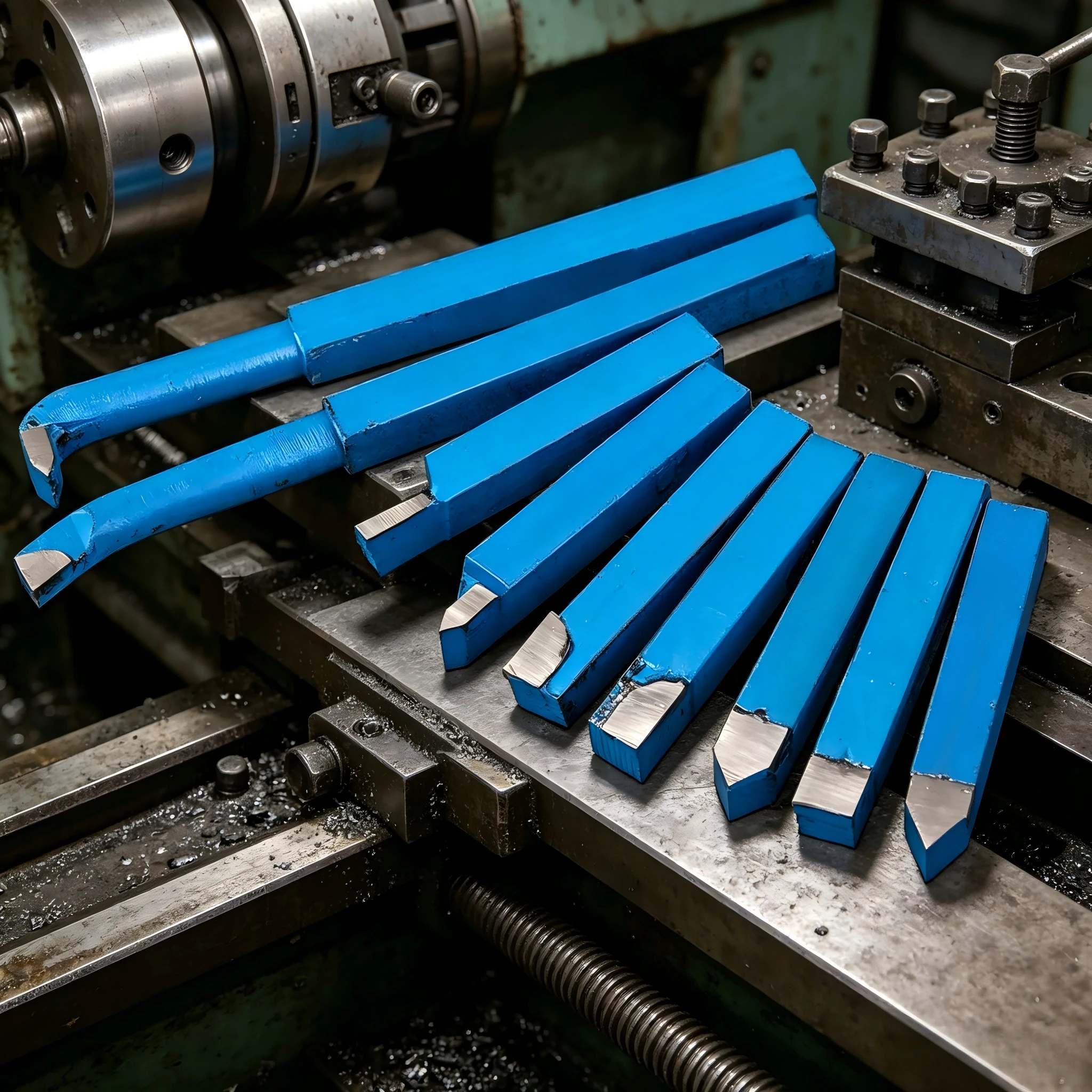 SIHAO Blue Alloy Carbide Tip Bit Set Brazed Milling Cutter Lathe Tools For Metal CNC Lathe Welding Tool Holder Turning Tools