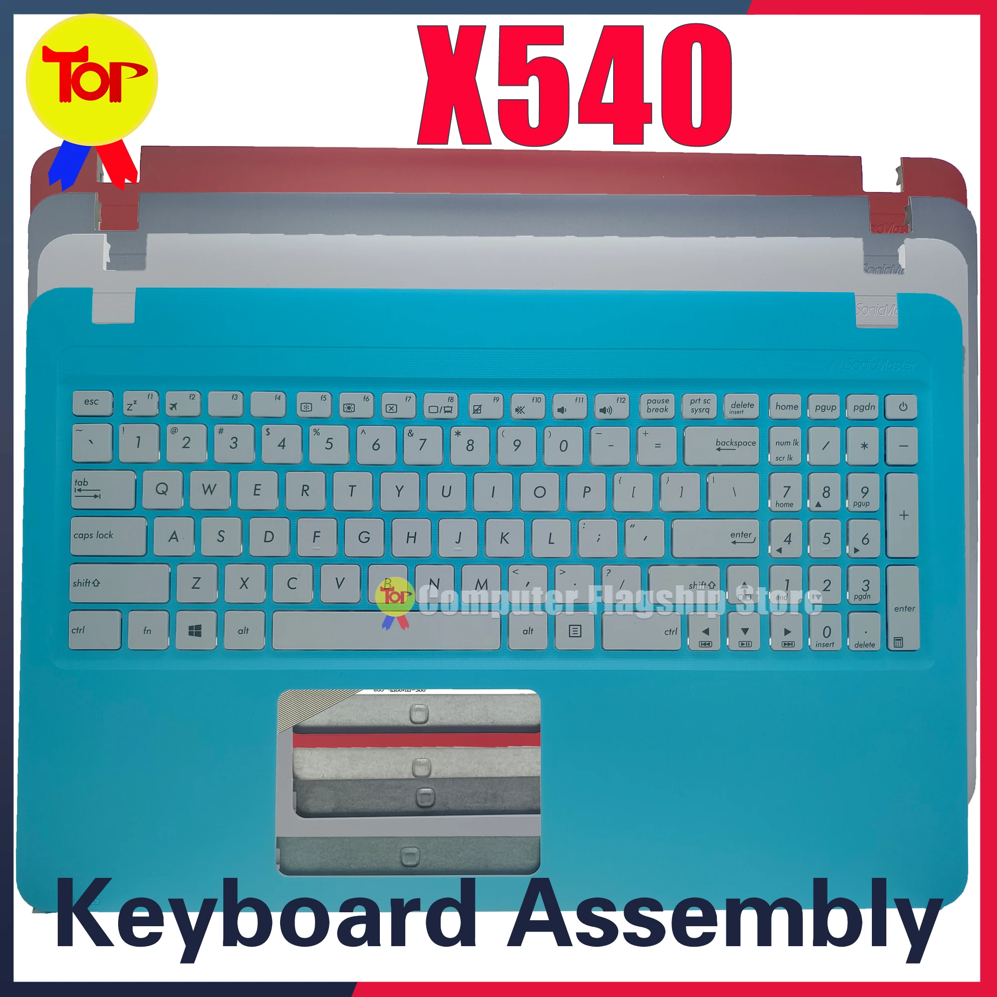 

X540SA For Laptop Keyboard X540LJ X540U X540M X540L A540U X540SC VM520U R540U R540L X540BP F540U X540UP Palmrest Shell Assembly