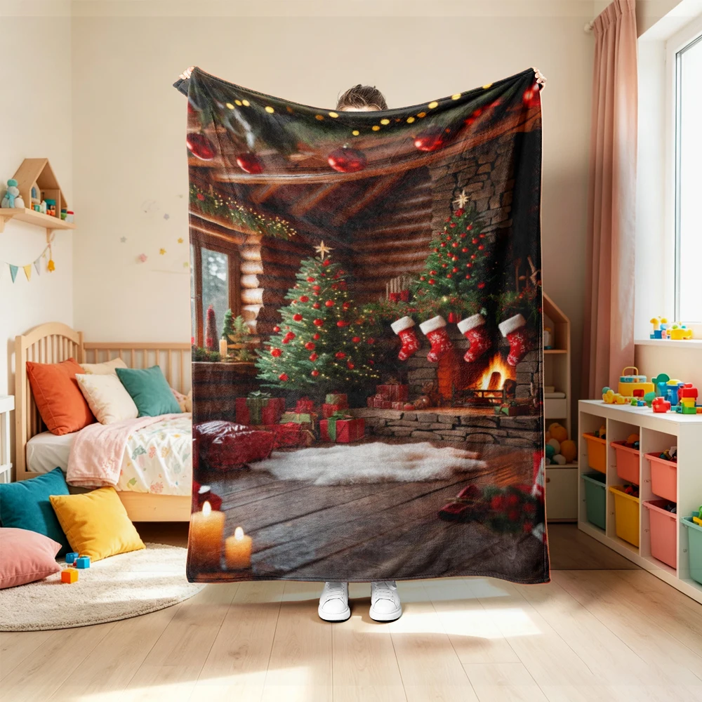 Selimut Natal, Selimut Santa C - Christmas Throw Blanket ulasan dan harga
