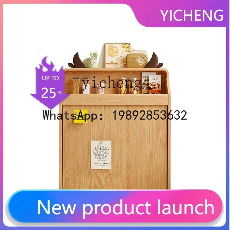 

folding dining table small apartment multi-functional household simple side cabinet solid wood dining table