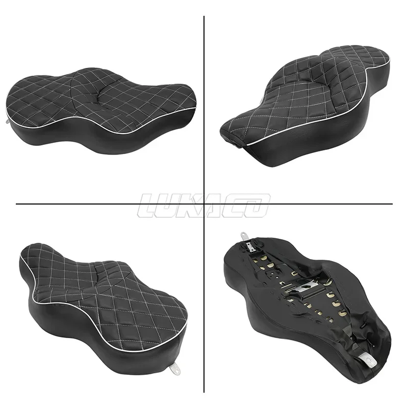 Motorrijder Passagier Twee Up Lederen Zetel Voor Harley Sportster XL883 XL1200 Ijzer XL 883 1200 48 Achtenveertig 2004-2015