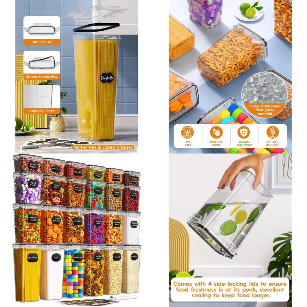 

24-Piece Airtight Food Storage Containers Set with Lids, BPA-Free, PVC-Free, Leak-Proof Jars for Kitchen and Pantry Organization