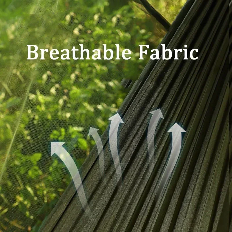 أرجوحة التخييم مع لفة الوقاية من البعوض صافي التخييم النايلون المحمولة كرسي هزاز في الهواء الطلق صافي أرجوحة في الهواء الطلق #4