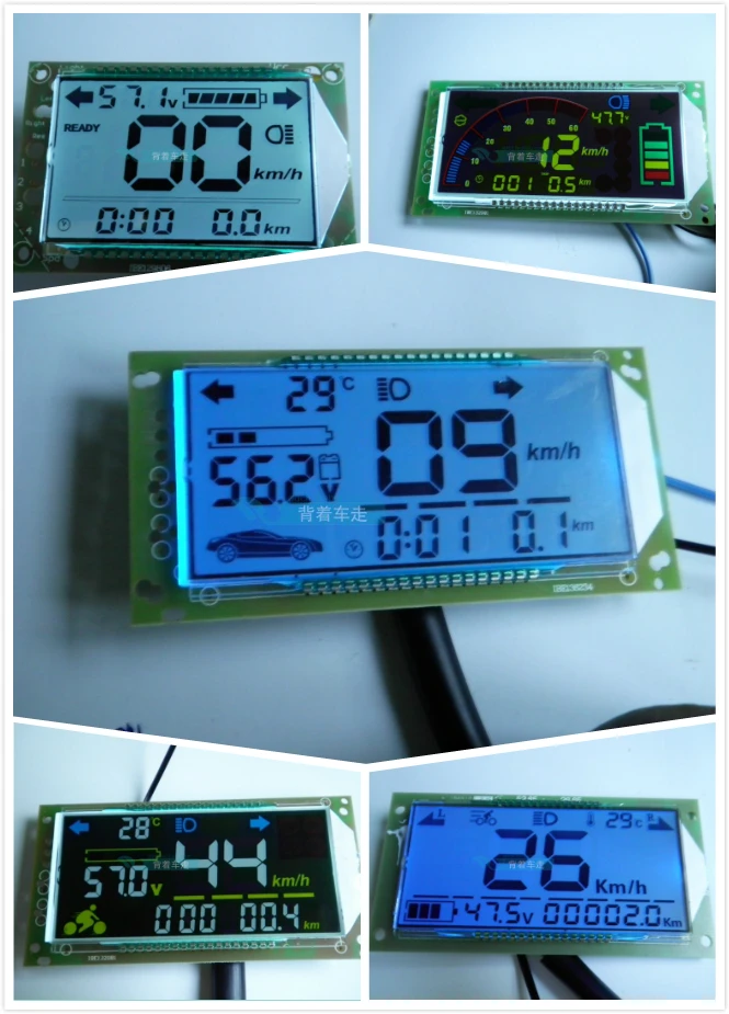 

Electric vehicle LCD meter 48v60v72v road code meter, power speed odometer, overpressure modified electronic digital display