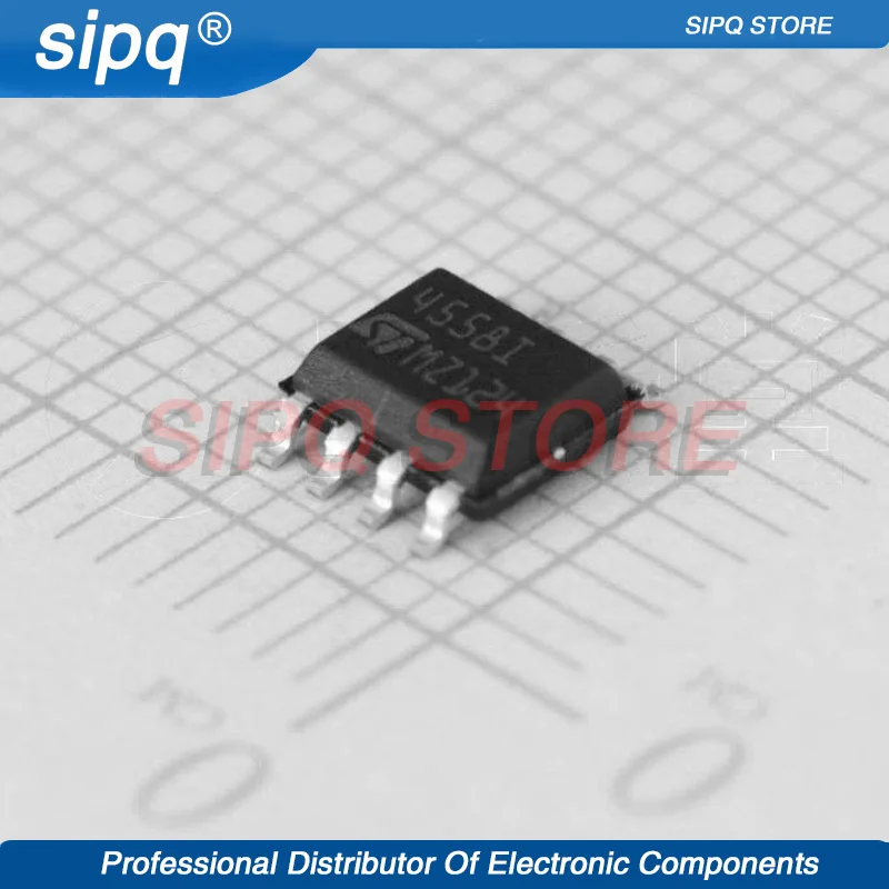 10PCS/LOT MC4558IDT SOP-8 Wide bandwidth dual bipolar operational amplifier New Original