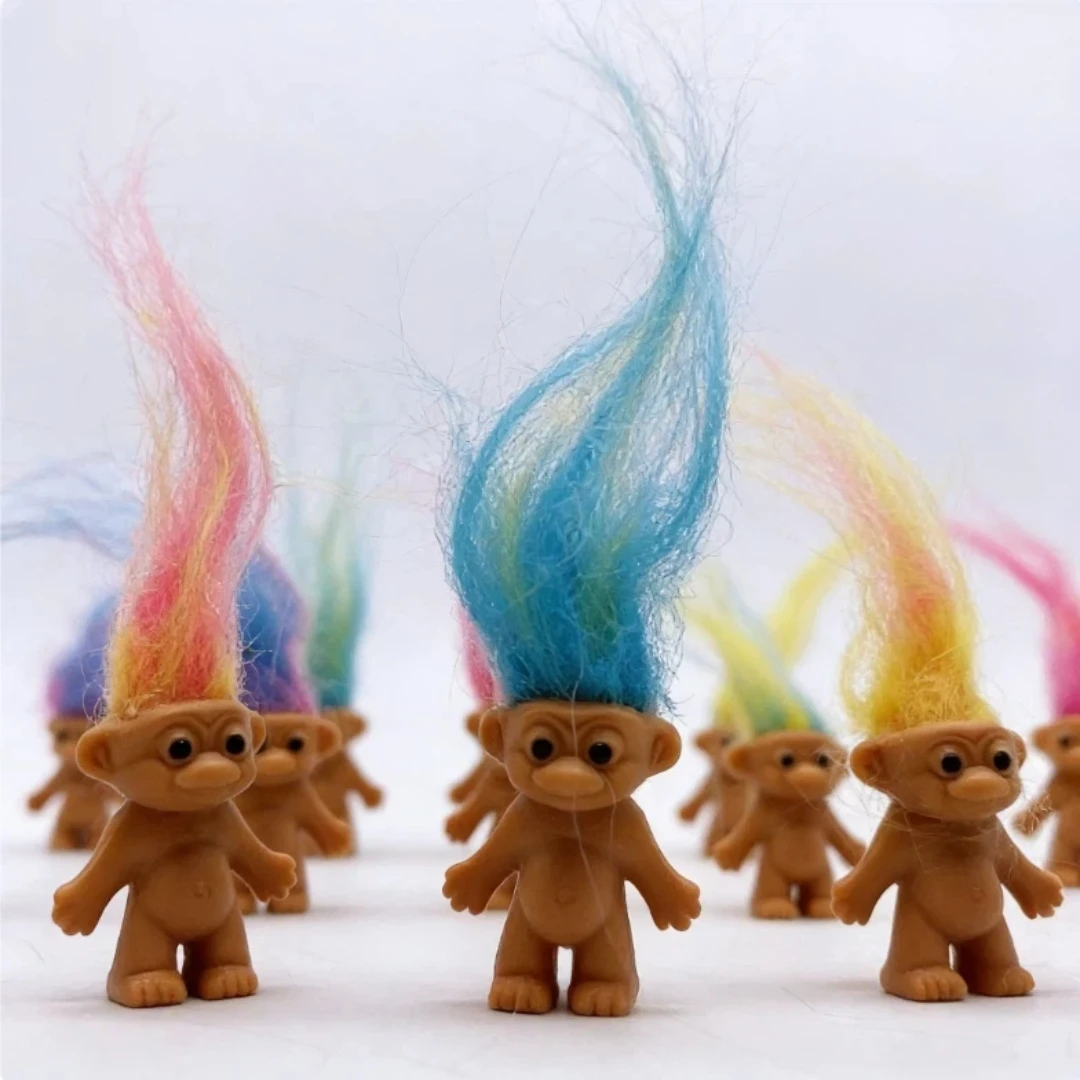 Muñecos Troll Vintage, Figuras de Muñecos Troll de la Suerte, Colección de Personajes Adorables y Lindos, Recuerdos de Fiesta, Regalos de Anime y Dibujos Animados