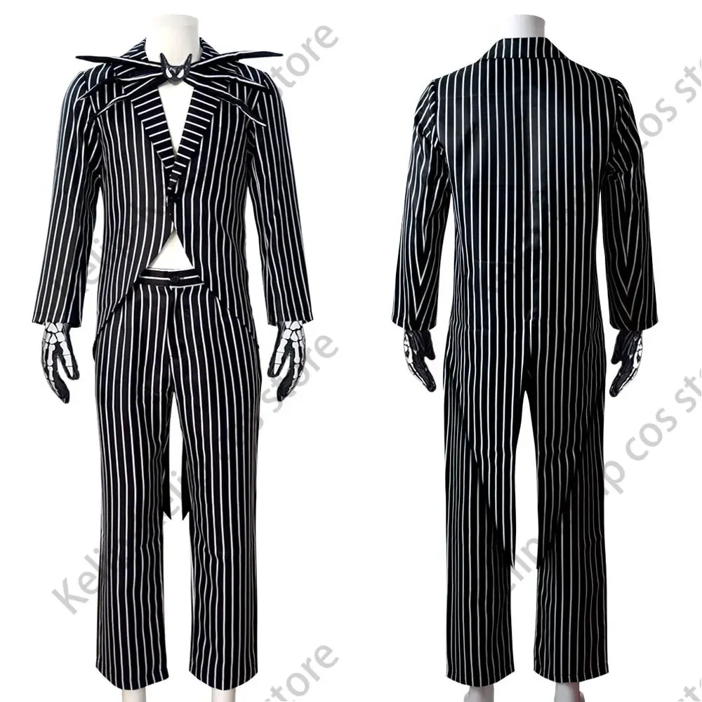 Jack Skellington Cosplay Nightmare Before Christmas Costume Jack Mask Uniform Clothes Costume Halloween Christmas