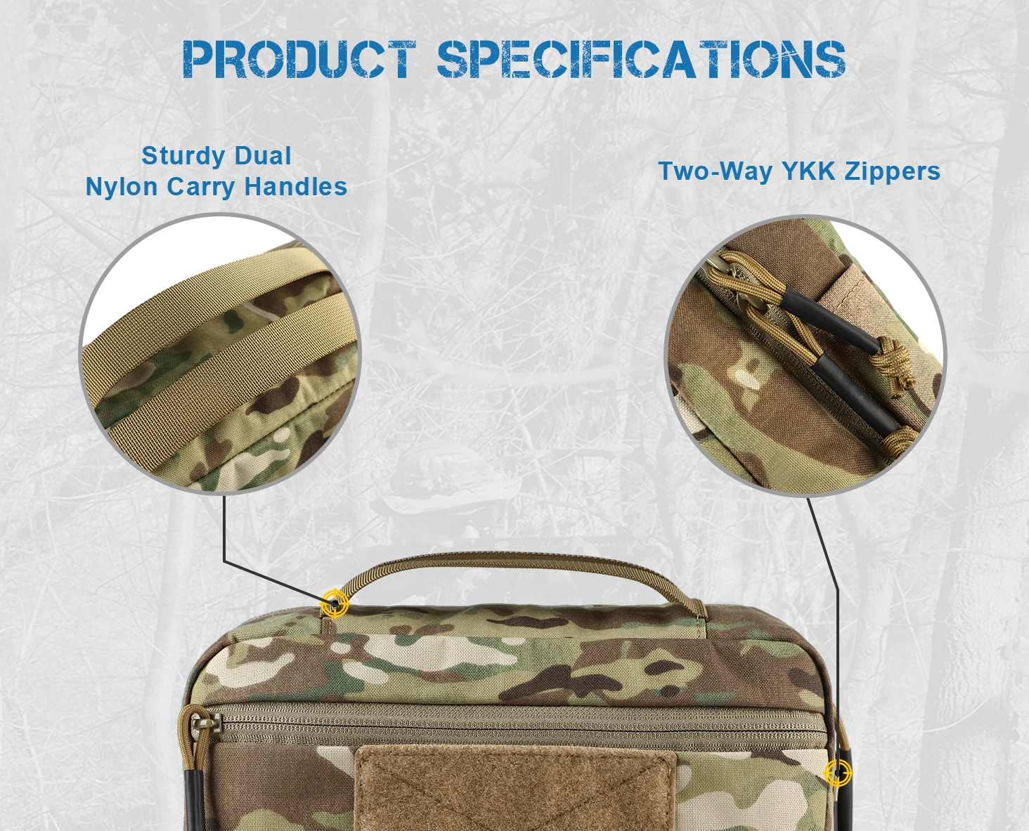 VOTAGOO Taktische Kulturtasche, Hygienetasche, EDC-Werkzeug, Molle-Beutel, kleines Dopp-Set, Reise-Duschtasche für Herren – Detail 2