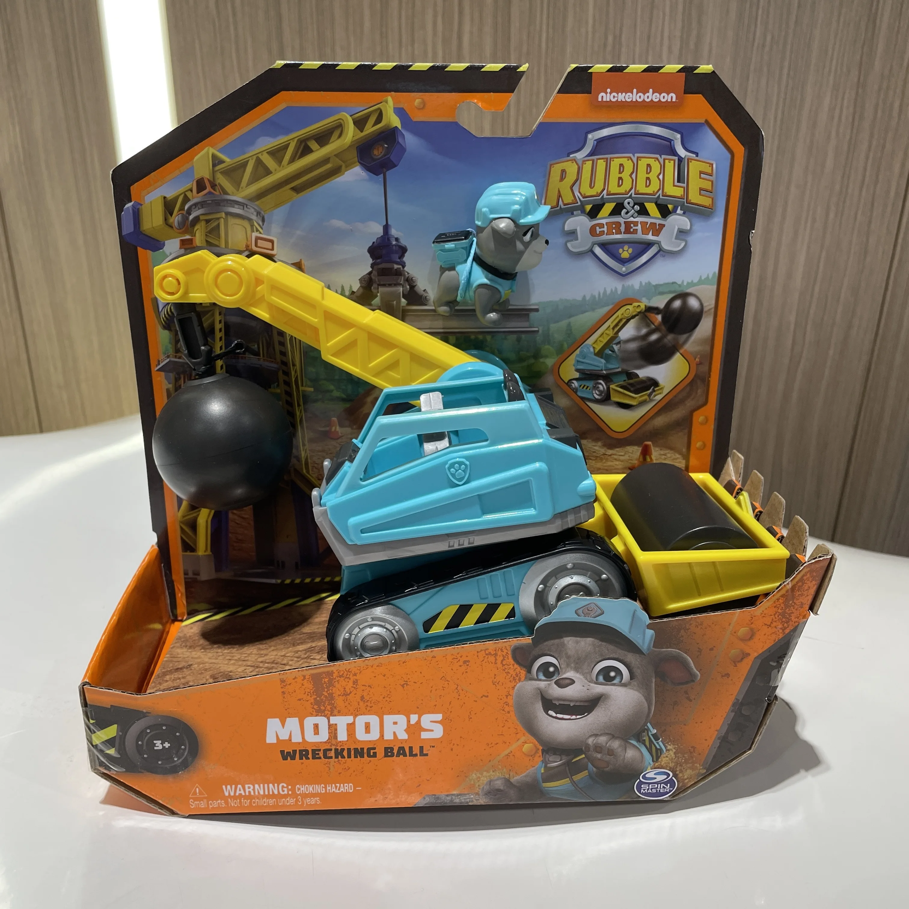 PAW Patrol Rubble Crew Motor Wheeler Mix Charger Truck Toy Vehicle with Collectible Action Figure for Kids view 5