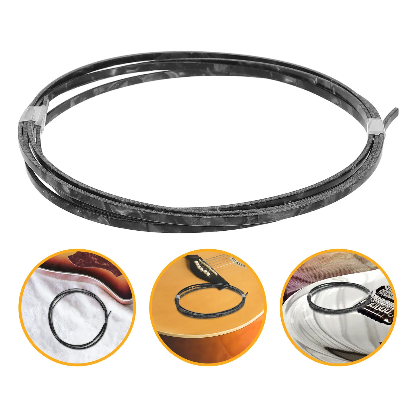 Acoustic Guitar Purfling Strip Plastic Binding Strip Decorative Edging Prevents Wear Boost Resonance for Classical Electric