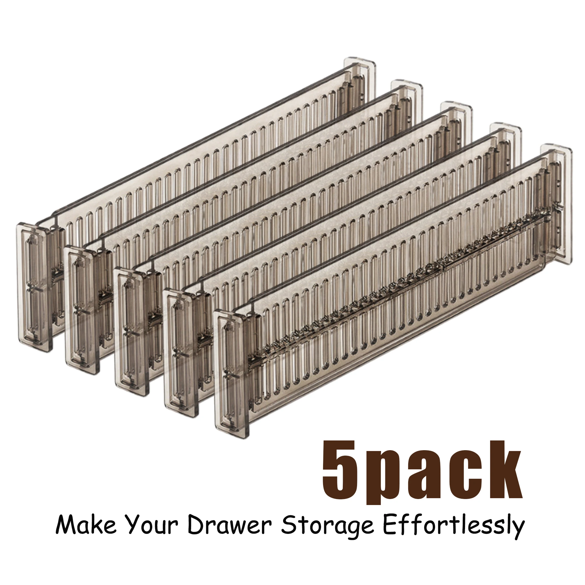 2/5Sets (4/10Pcs) Adjustable Drawer Dividers, Freely Combinable, Suitable For Kitchen, Desk, Wardrobe, And Vanity Drawers.