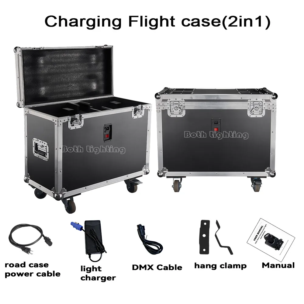 USA&EU 2 Pcs With Case 100w BPM Spot Moving Head Light Battery Power Sharpy Wireless DMX Lights For DJ Event Stage Wedding Party