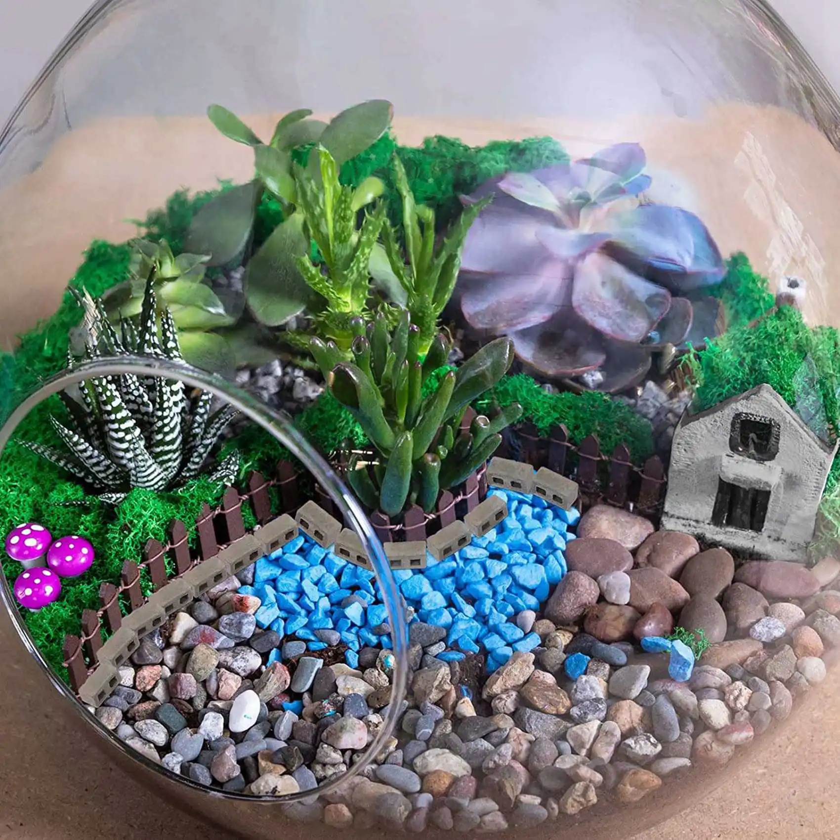 

120 Packs Cinder Blocks 1/12 Scale Mini Bricks Concrete Miniature Bricks Tiny Landscaping Dollhouse Accessories