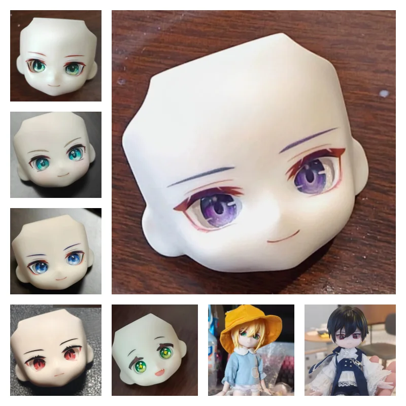 Ob11/gsc Puppet Face Shell Handmade DIY Assembled Auxiliary Parts Cartoon Character Small Statues' Faces Finished Face Shell