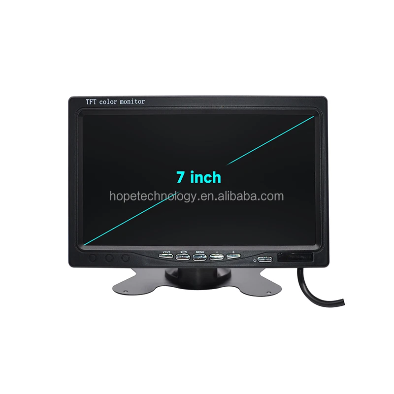 Heißer Verkauf 1024x600 Quad Display 7 Zoll Monitor TFT LCD Rückansicht Lkw Bus Auto Monitor
