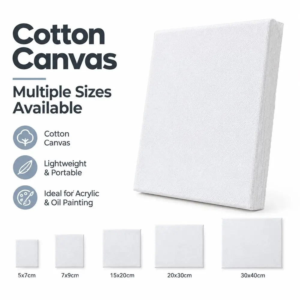 1/10Pc Mini Stretched Artists Canvas Small Art Board, Acrylic/Oil Paint Mini Blank Canvas, Stretched Canvas Art Board