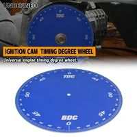 Cámara de encendido de rueda de grado de sincronización de motor de motocicleta, aluminio azul para Harley Honda Suzuki Yamaha KTM de.052 ""de espesor 6 3/4"" OD