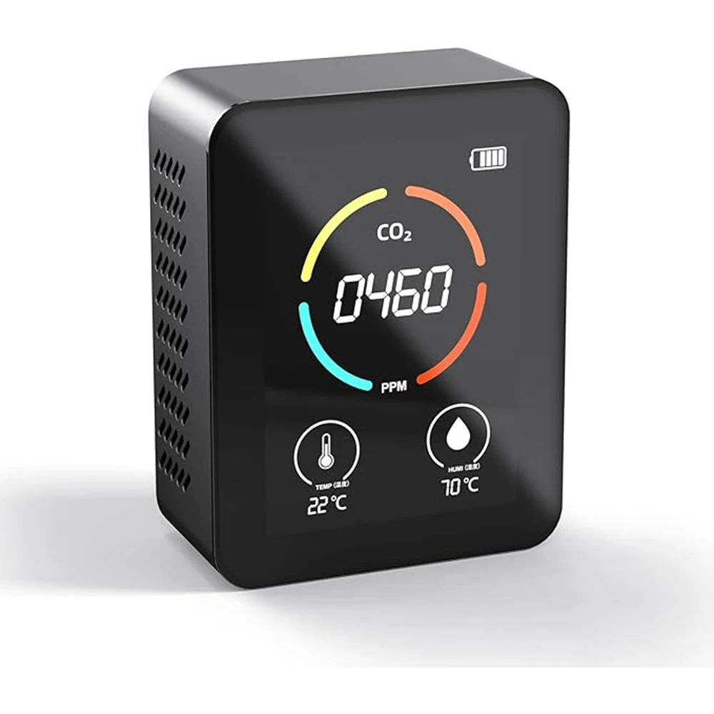 3in1 Air Quality Monitor,CO2 Detector Counter Capable of Real-Time Monitoring of CO2&Temperature&Humidity in The Air