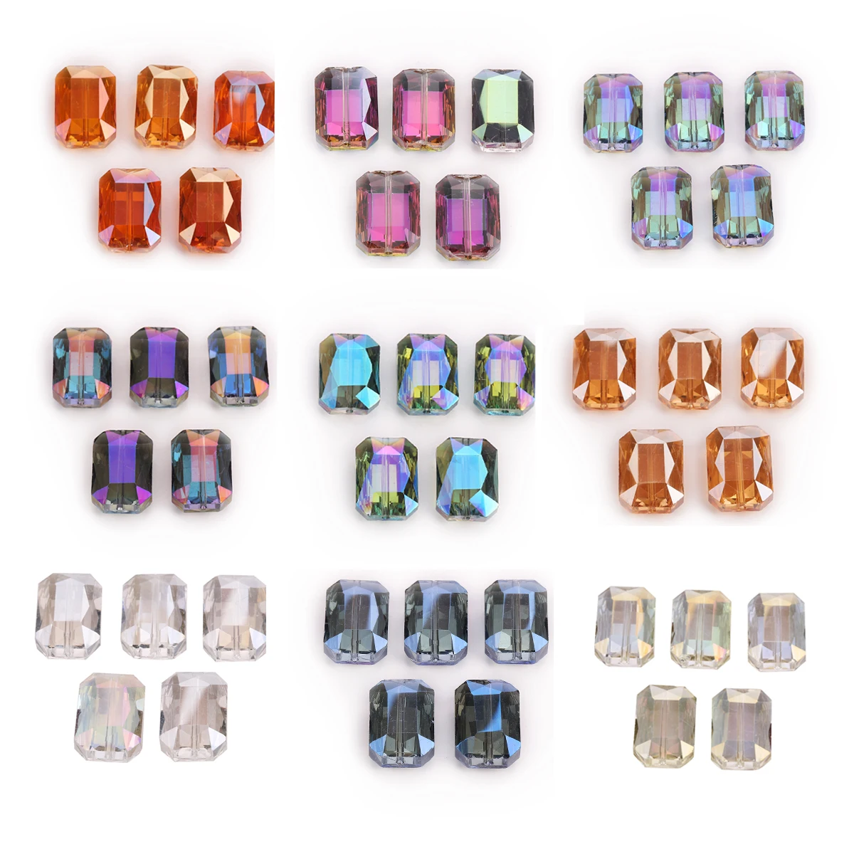 5Pcs 26mm DIY Large Rondelle Crafts Square Faceted Spacer Beads Loose bead Crystal Findings Glass