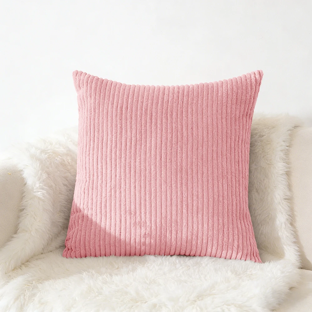 Cord-Kissenbezug, 40 x 40, 45 x 45, 50 x 50, 30 x 50 cm, weicher Plüsch-Flanell-Kissenbezug, flauschiger Couch-Kissenbezug für Sofa und Wohnzimmer