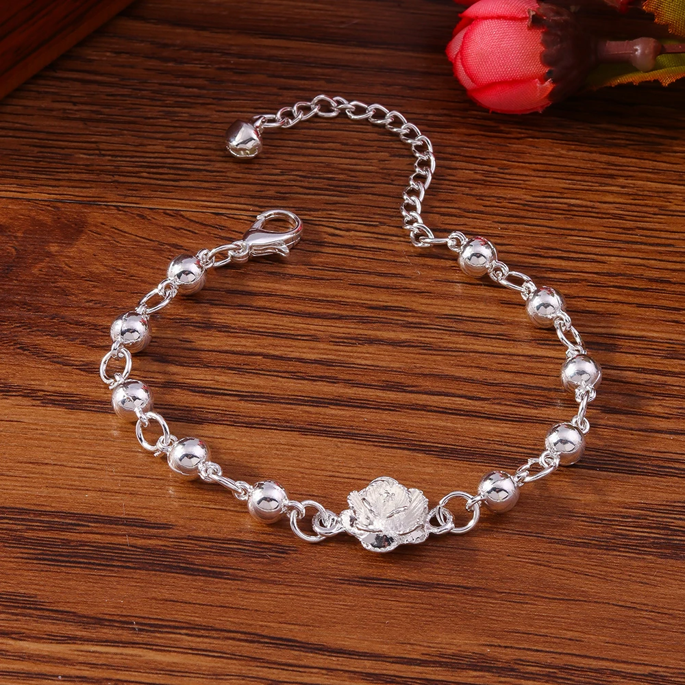 Aihua 925 Sterling Silber Volle Rose Blume Kette Armband Für Frauen Hochzeit Verlobung Party Mode Charme Armbänder – Detail 2