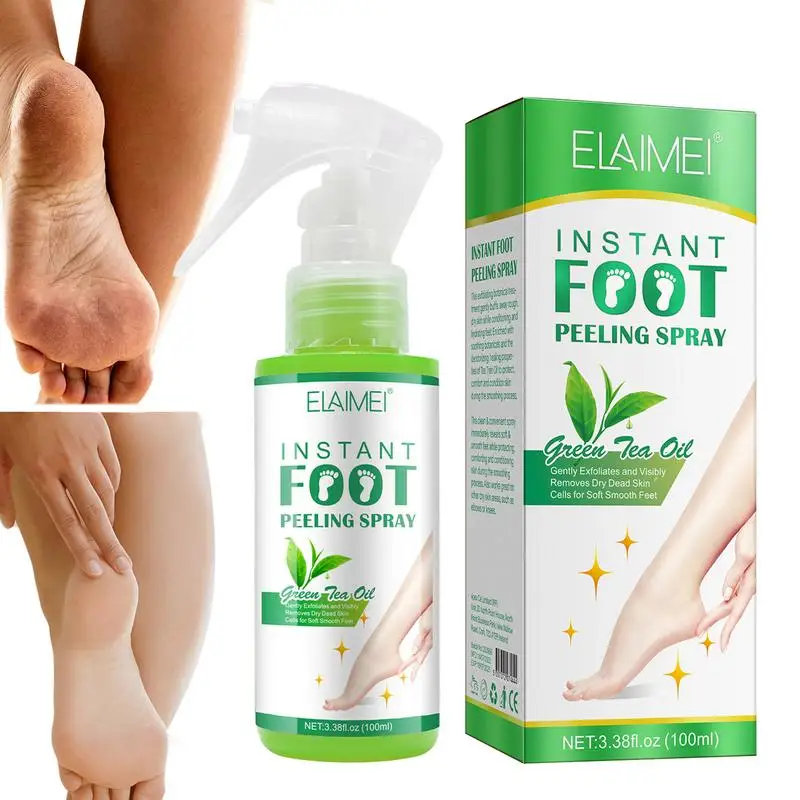 

Green Tea Foot Peel Callus Remover For Feet With Green Tea Essence 100ml Foot Scrubber Exfoliator Dead Skin Remover Moisturizes